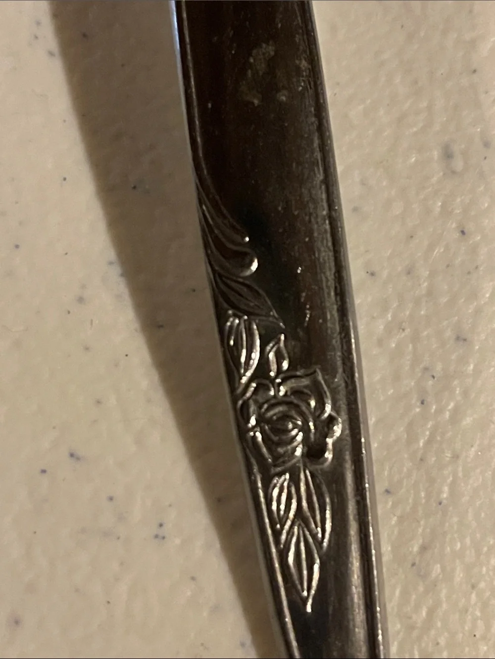Silver Floral-Pattern Stainless Steel utensils